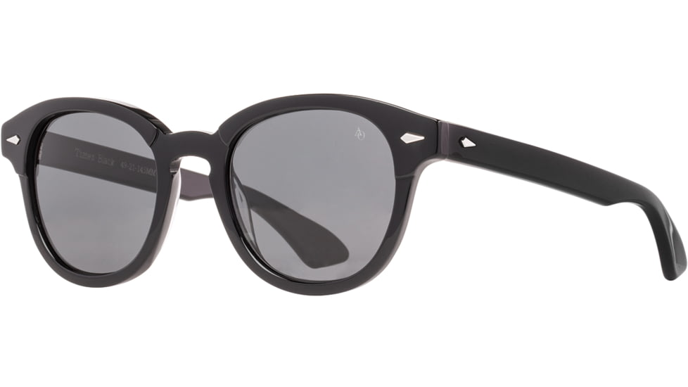 AO Times Sunglasses, Black Frame, True Color Gray AOLite Nylon Lens - Polarized - 49-21-145, TIM549ST-GYN-P