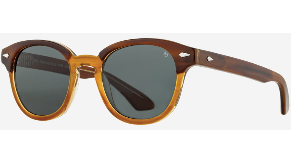 AO Times Sunglasses, Chestnut Sand Frame, True Color Gray AOLite Nylon Lenses, Polarized, 47-21-145, TIM147ST--GYN-P