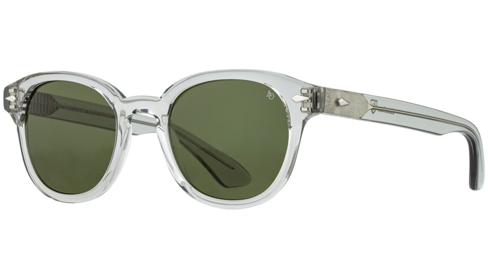 AO Times Sunglasses, Gray Crystal, Calobar Green AOLite Nylon Lenses, 47-21-145 B42, TIM247ST--GNN
