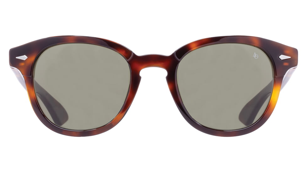 AO Times Sunglasses, Tortoise Frame, Calobar Green AOLite Nylon Lens - 49-21-145, TIM449ST-GNN