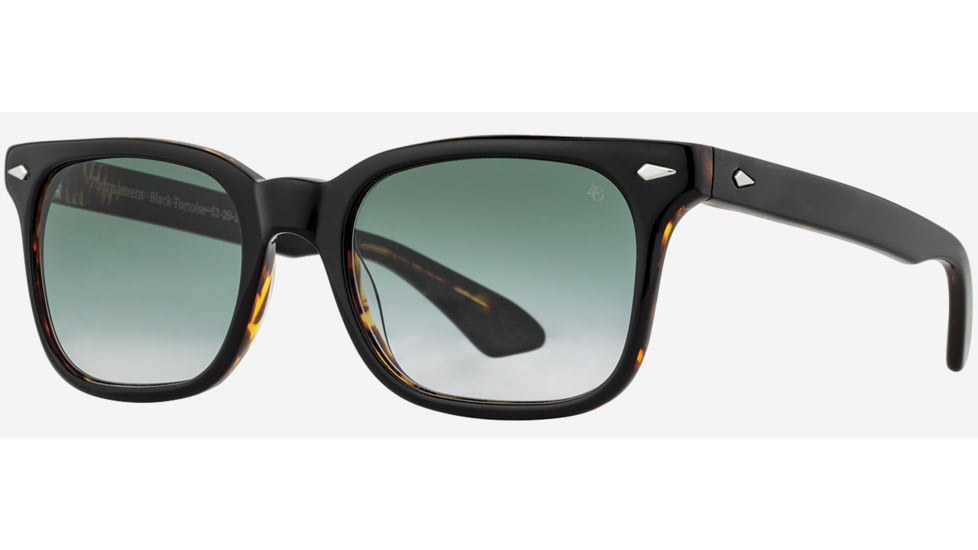 AO Tournament Sunglasses, Black Tortoise Frame, SunVogue Green Gradient AOLite Nylon Lenses, Polarized, 52-20-145, TOU352ST--EGN-P