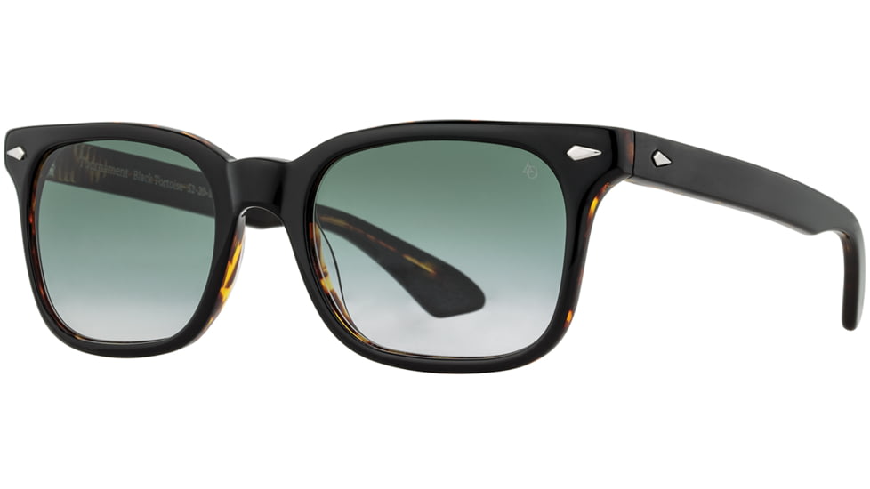 AO Tournament Sunglasses, Black Tortoise, SunVogue Green Gradient AOLite Nylon Lenses, 52-20-145 B40, TOU352ST--EGN