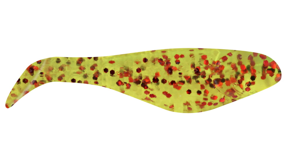 Apex Tackle 38 Shad 1in Chartreuse/Red Flake, AP-SH1-38
