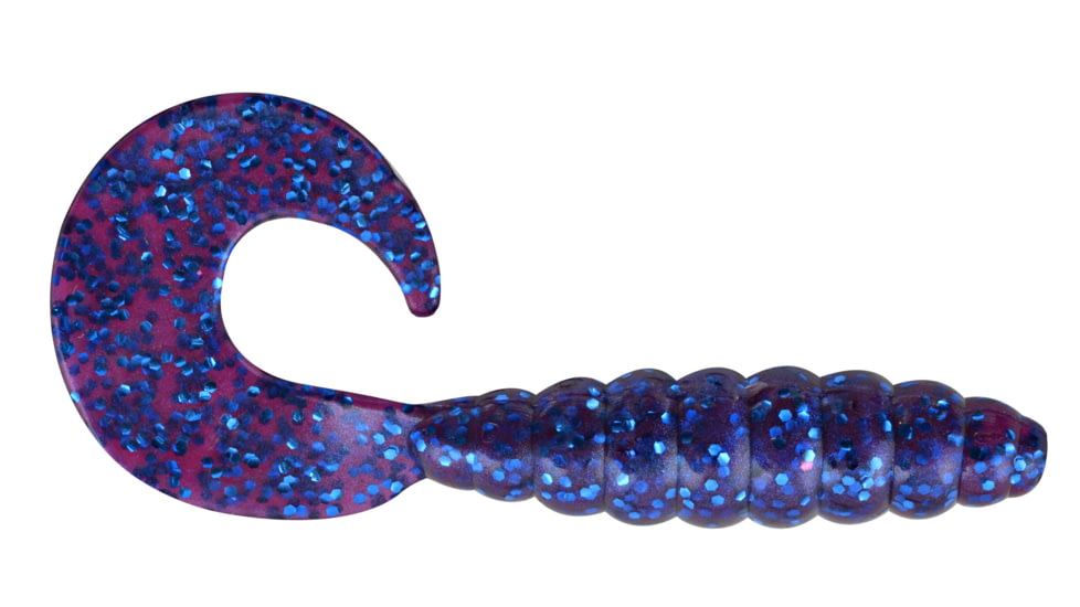 Apex Tackle Curly Tail Soft Bait, 10, 2in, Purple/Blue Flake, AP-CT2-33