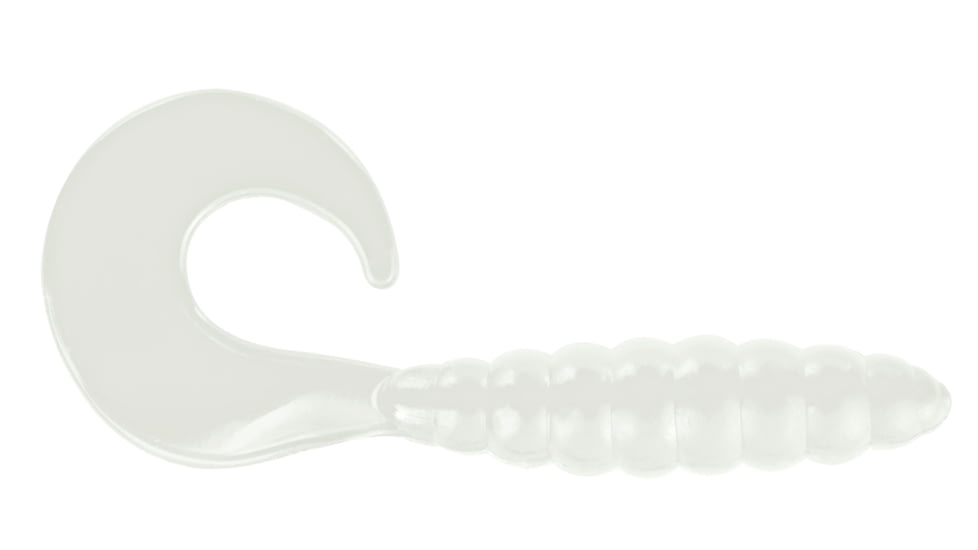 Apex Tackle Curly Tail Soft Bait, 10, 2in, White, AP-CT2-8