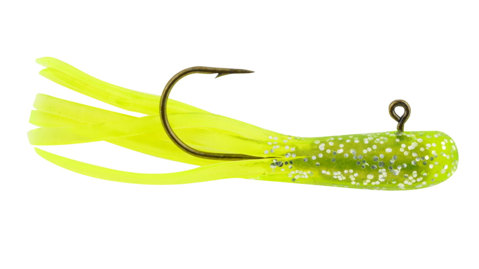 Apex Rigged Tube 1.5" Chartreuse Glitter 5pk, APMT15R-16