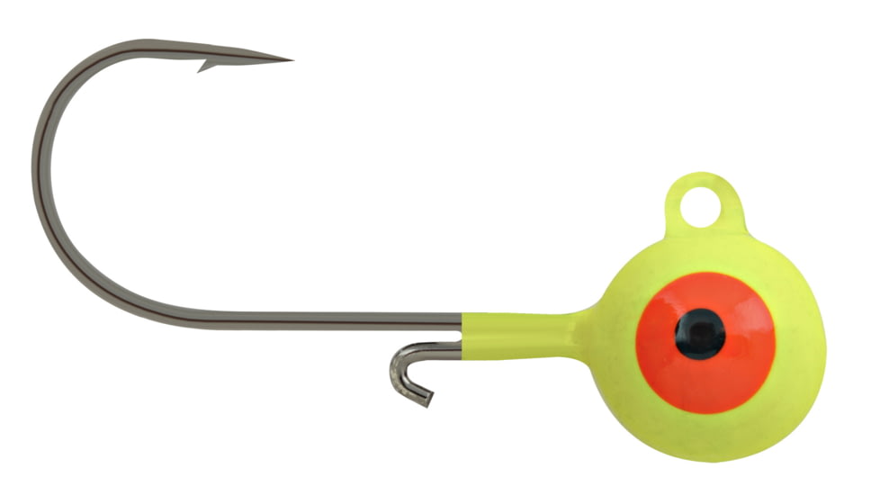 Apex Tackle Round Head Jig, Chartreuse, 1/4oz, AP-RH14-14