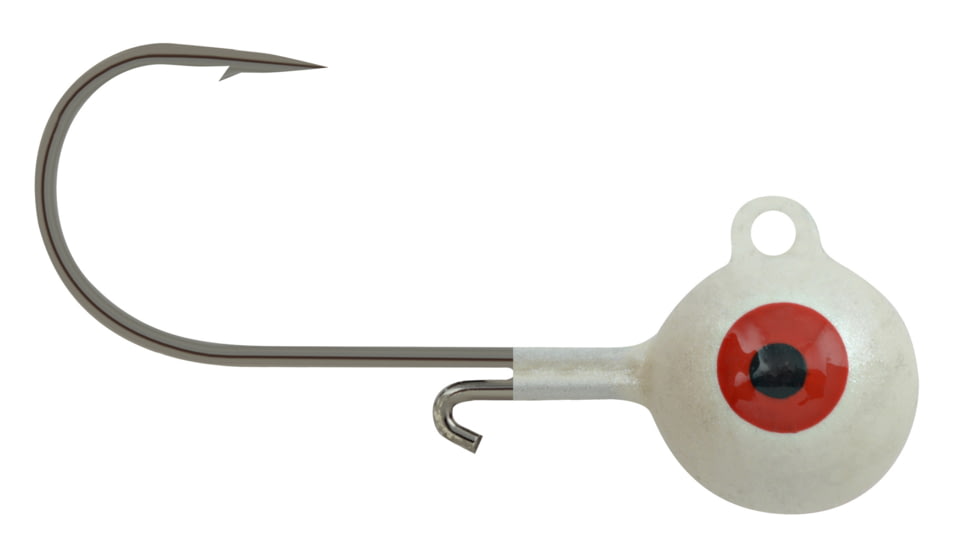 Apex Tackle Round Head Jig, White, 1/4oz, AP-RH14-8