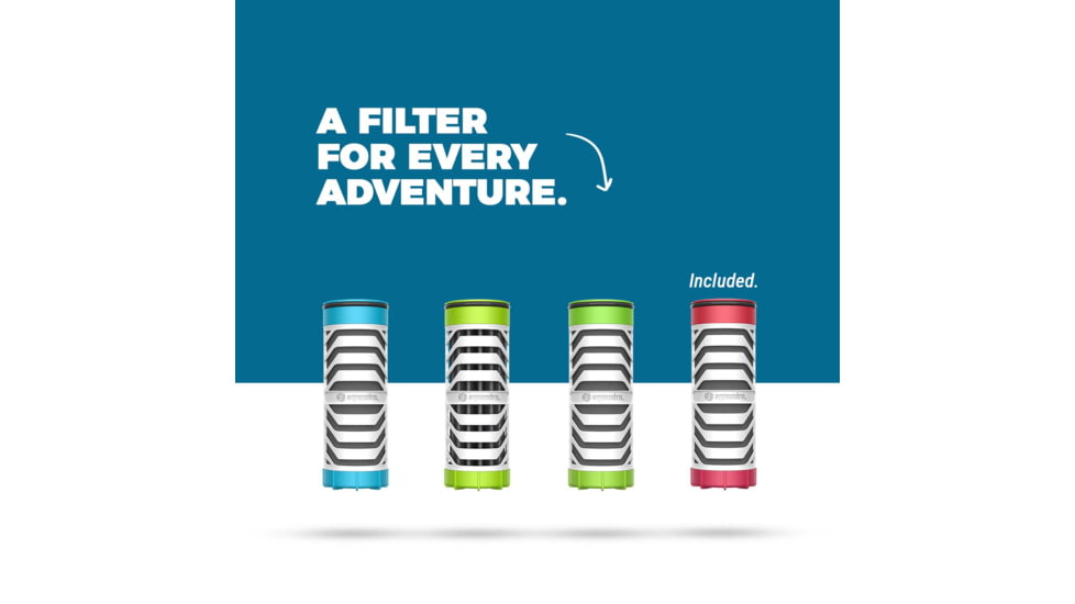 Aquamira Frontier Max Filter System - Worldwide RED Line, Red, 67018