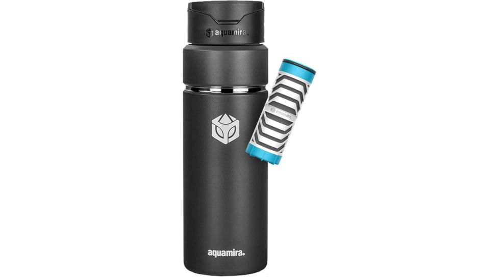 Aquamira SHIFT 24oz Filter Bottle - Everyday BLU Line, Black, 67601