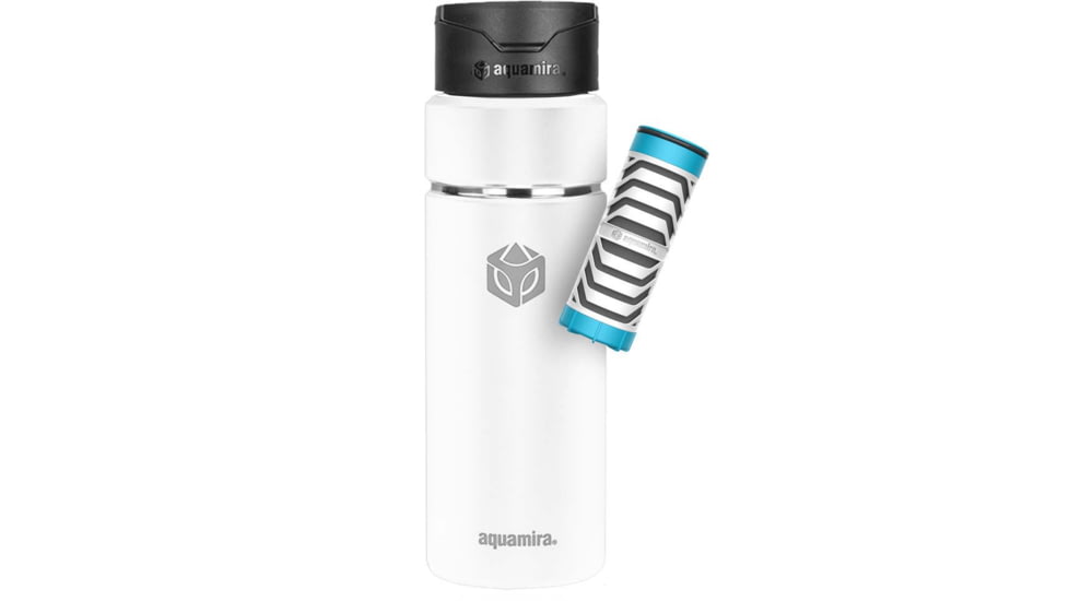 Aquamira SHIFT 24oz Filter Bottle - Everyday BLU Line, White, 67600