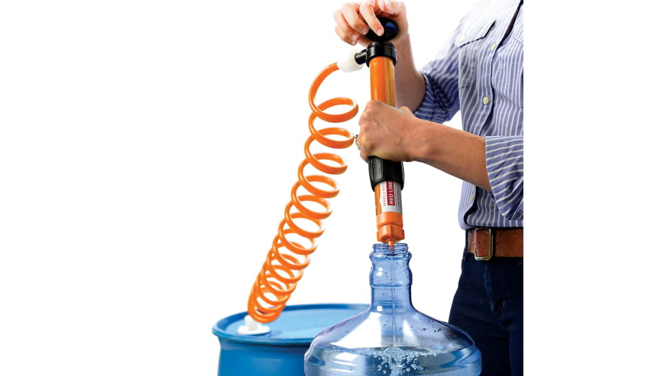 Aquamira WaterBasics Emergency Pump and Filter, Orange, 67257