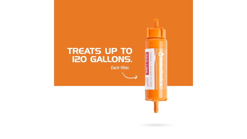 Aquamira WaterBasics Emergency Pump and Filter, Orange, 67257