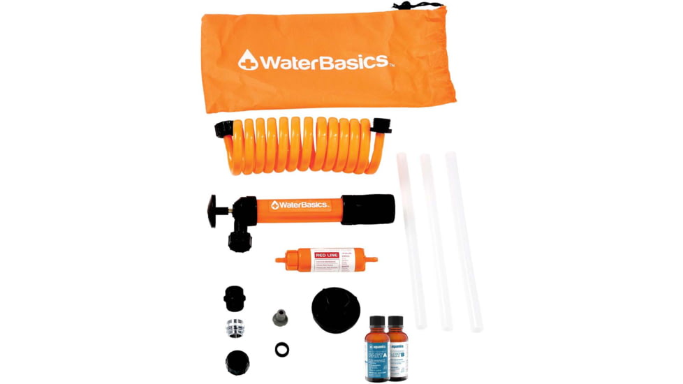 Aquamira WaterBasics Emergency Pump and Filter, Orange, 67257