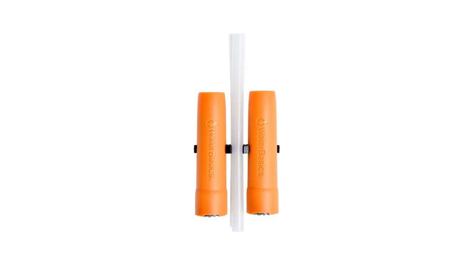 Aquamira WaterBasics Emergency Straw Filter, 2 Pack, Orange, 67250