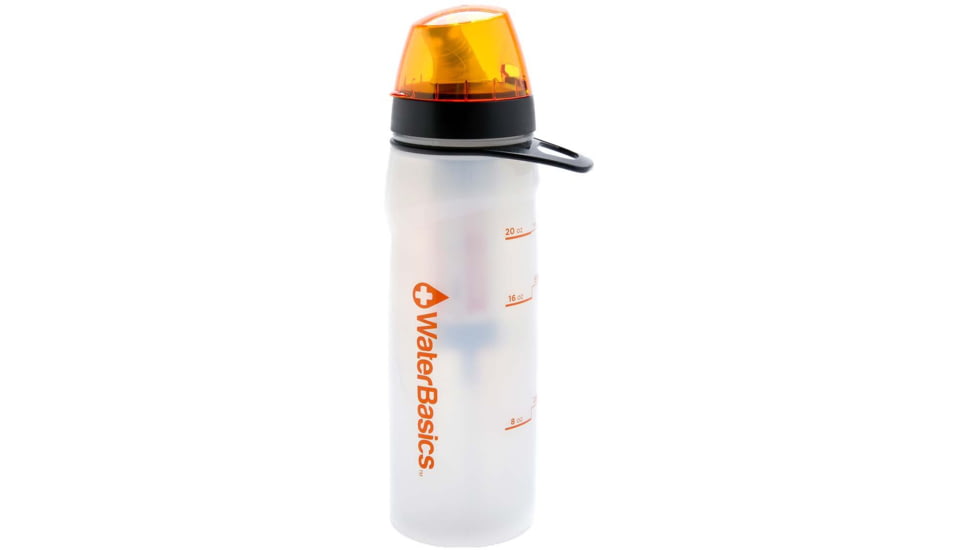 Aquamira WaterBasics Series II Filtered Water Bottle - GRN Line, White, 67256