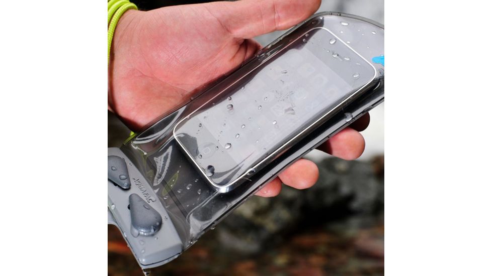 Aquapac Waterproof Phone Case, Mini iPhone 5/5S/5C/SE/6, Gray, 5 Year MFG Warranty, AQUA-108