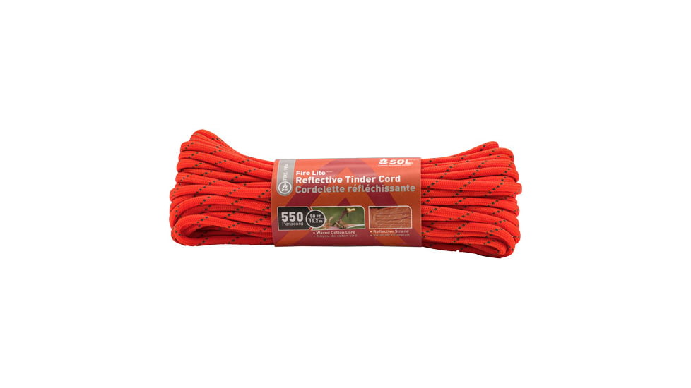 Arb Sol Fire Lite Reflective Tinder Cord 50' Poly 550