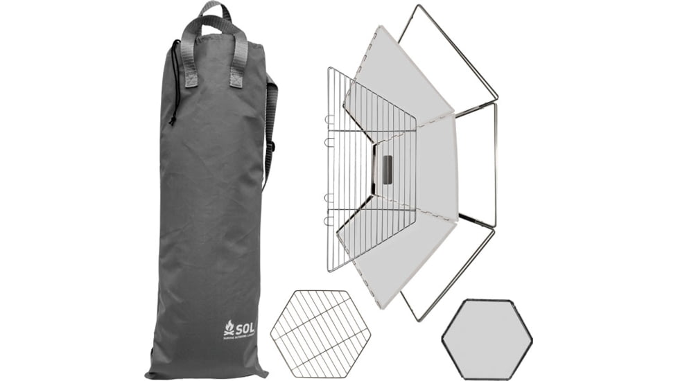 Survive Outdoors Longer Flat Pack Fire Pit W/ Ss Grill Grates W/carry Case