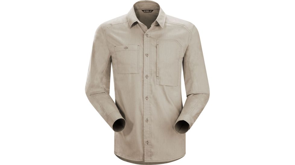 Arc'teryx A2B Long Sleeve Shirt - Men's-Chalk Stone-Small
