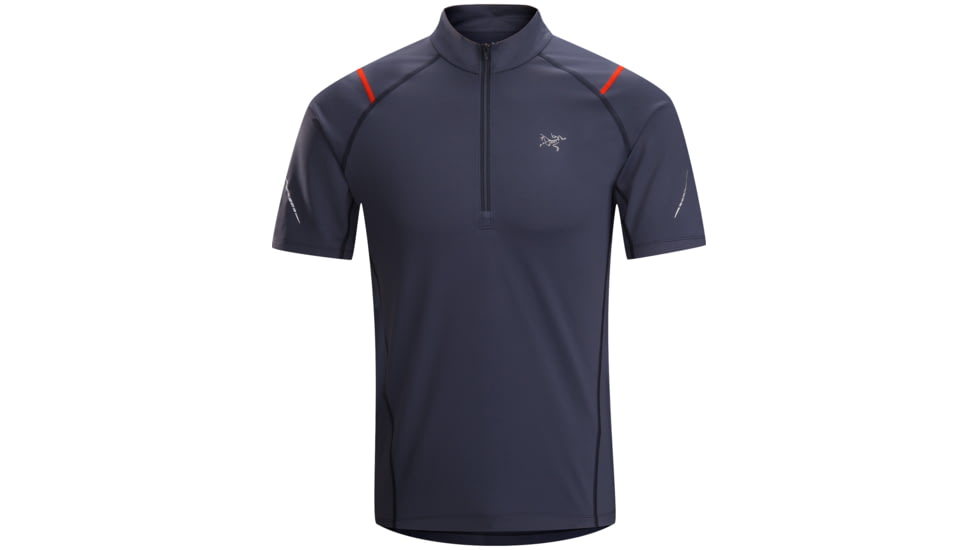 Arc'teryx Accelerator Zip Neck Short Sleeve - Men's-Nighthawk-Small