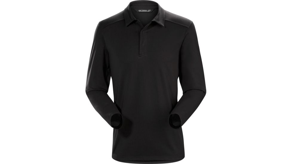 Arc'teryx Captive LS Polo - Men's, Black/Black, Extra Small, 306701