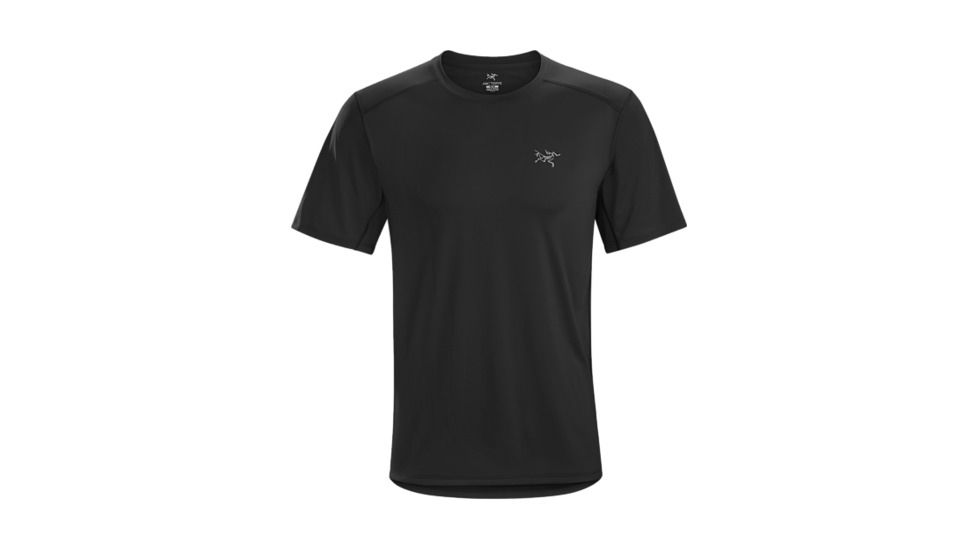 Arc'Teryx Ether Crew Men's Short Sleeve, Black II, Medium, 325727