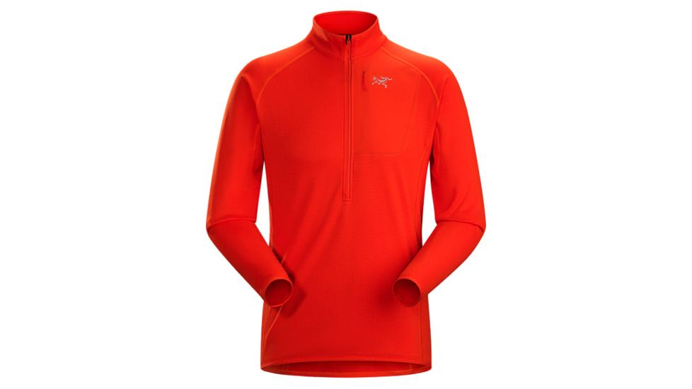 Arc'Teryx Konseal Men's Zip Neck, Flare, Small, 327694