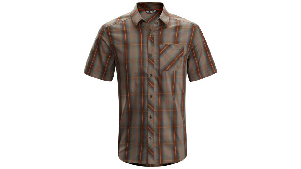 Arc'teryx Pathline Short Sleeve Shirt - Men's-Black Buck-Small