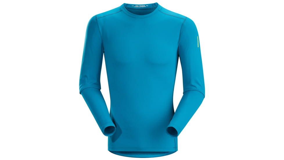 Arc'teryx Phase AR Crew Long Sleeve - Men's-Cyan Blue-Small