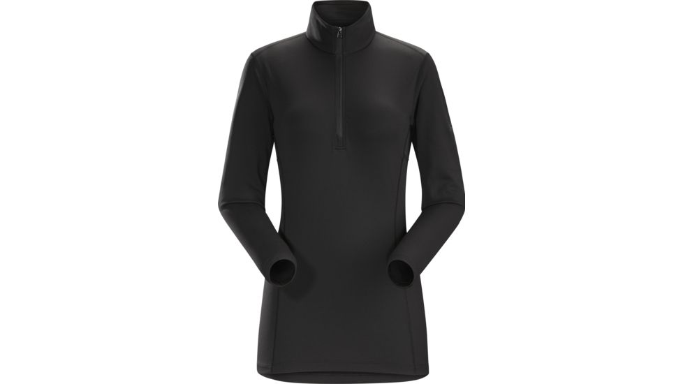 Arcteryx Phase AR Zip Neck - Womens-Black-X-Large