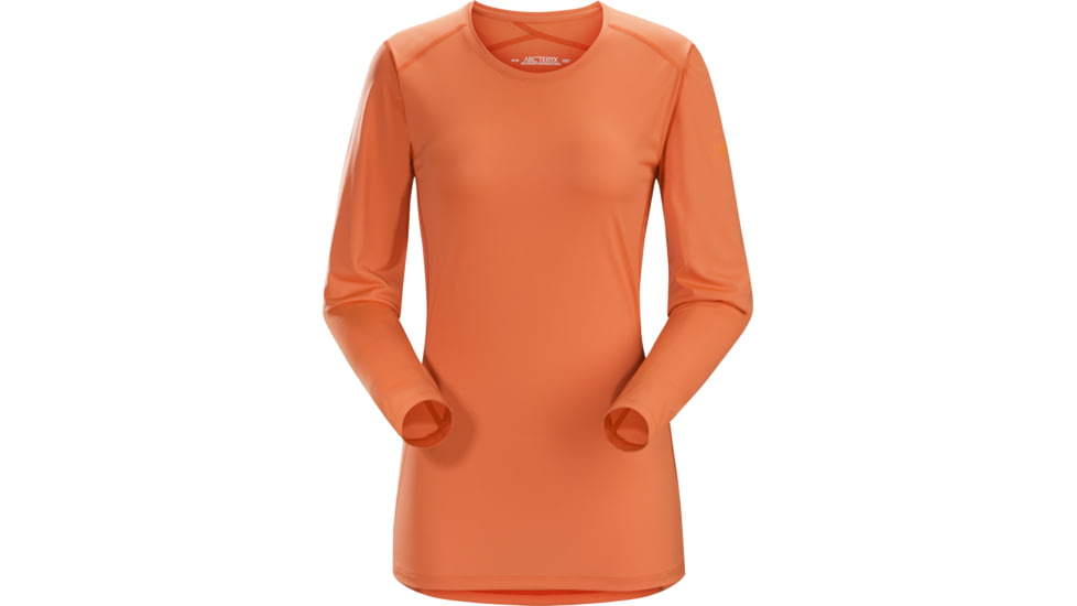 Arc'teryx Phase SL Crew Longsleeve Baselayer - Women's -Orange Julia-Medium