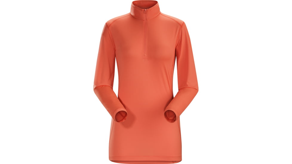 Arc'teryx Phase SL Zip Neck LongSleeve Baselayer - Women's -Orange Julia-Small