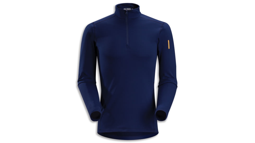 Arc'teryx Phase SV Zip Neck Long Sleeve Shirt - Men's-Tobiko-X-Large