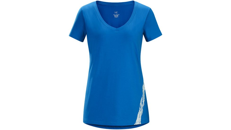 Arc'teryx Regenerate Short Sleeve Women's V-Neck, Macaw, Extra Large, 330175