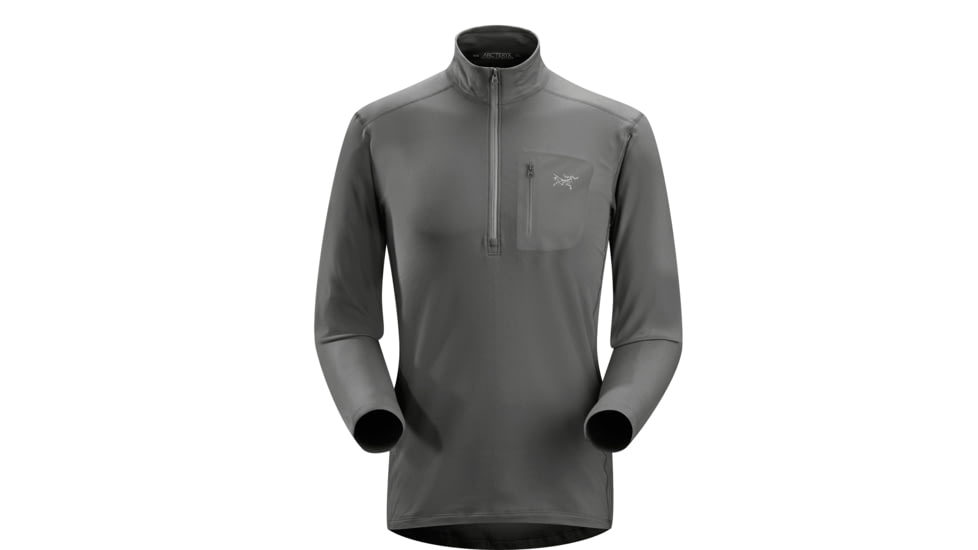Arcteryx Rho LT Zip Neck - Mens-Iron Anvil-Medium