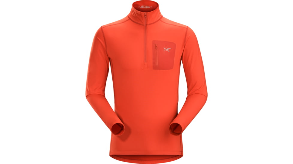 Arc'teryx Rho LT Zip Neck - Men's-Vermillion-Small