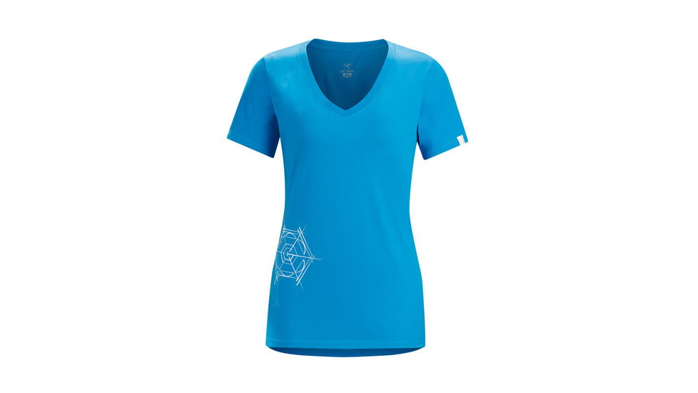 Arc'teryx Snowside V-Neck Short Sleeve T-Shirt - Women's-Antilles Blue-Medium