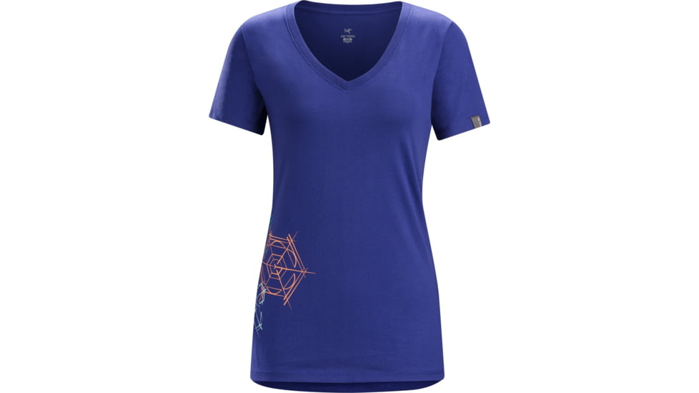 Arc'teryx Snowside V-Neck Short Sleeve T-Shirt - Women's-Azulene-Small