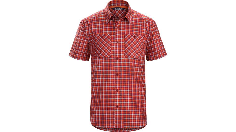 Arc'teryx Tranzat Short Sleeve Shirt - Men's -Lava Flow-Small