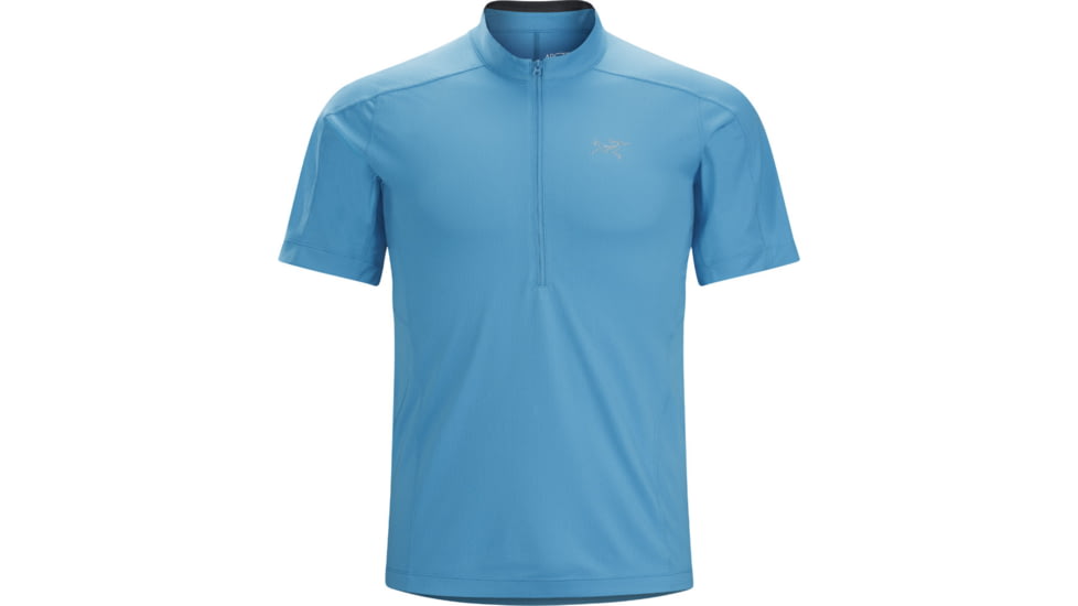 Arc'teryx Velox Zip Neck Short Sleeve Shirt - Men's -Adriatic Blue-X-Large
