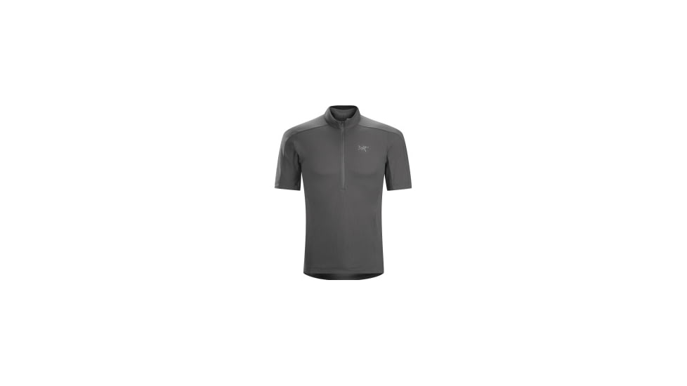 Arc'teryx Velox Zip Neck Short Sleeve Shirt - Men's -Iron Anvil-Large