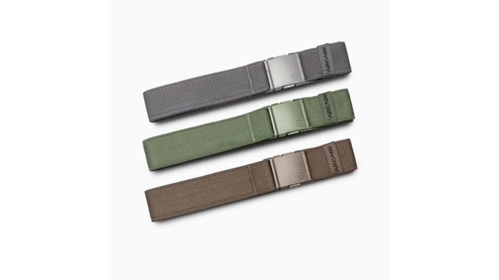 Arcade Belts Atlas Terrain Belt Kit, Standard/Standard, 1.5in Width, Charcoal/Forest, 30-40 inch, atlas-ter-stretch-b