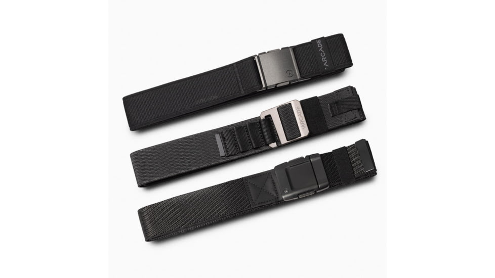 Arcade Belts Eclipse Belt Kit, Standard/Standard, 1.5in Width, Black/Alu Black/Black, 30-40 inch, eclipse-web-belt-kit