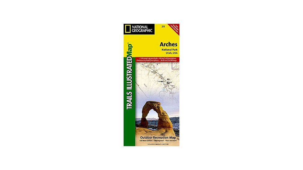 National Geographic Trails Illustrated Maps, Arches National Park #211, Utah, 211