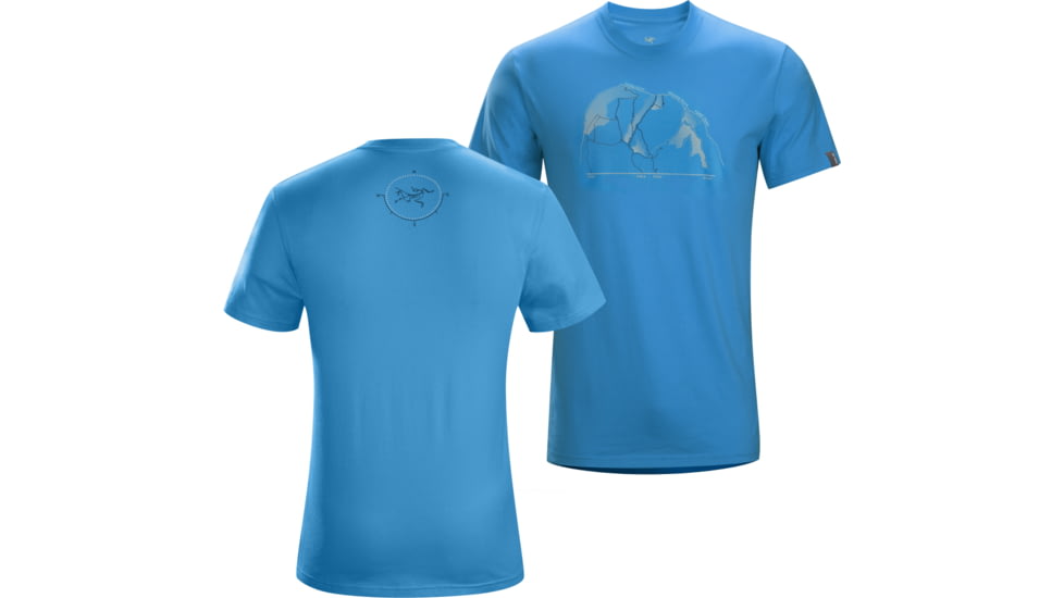 3 Peaks Short Sleeve Crew - Mens -Adriatic Blue-Small