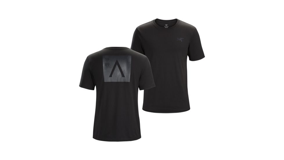 Arc'teryx A Squared T-Shirt with Short Sleeve - Mens, Black, Small, 377309