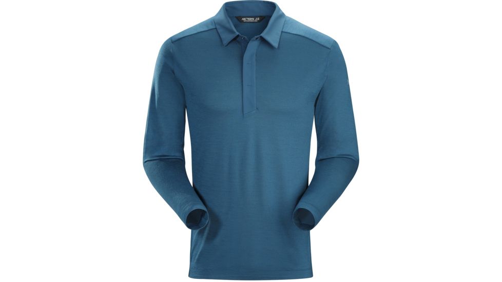 Arcteryx A2B Long Sleeve Polo - Mens, Hecate Blue, Large, 348597