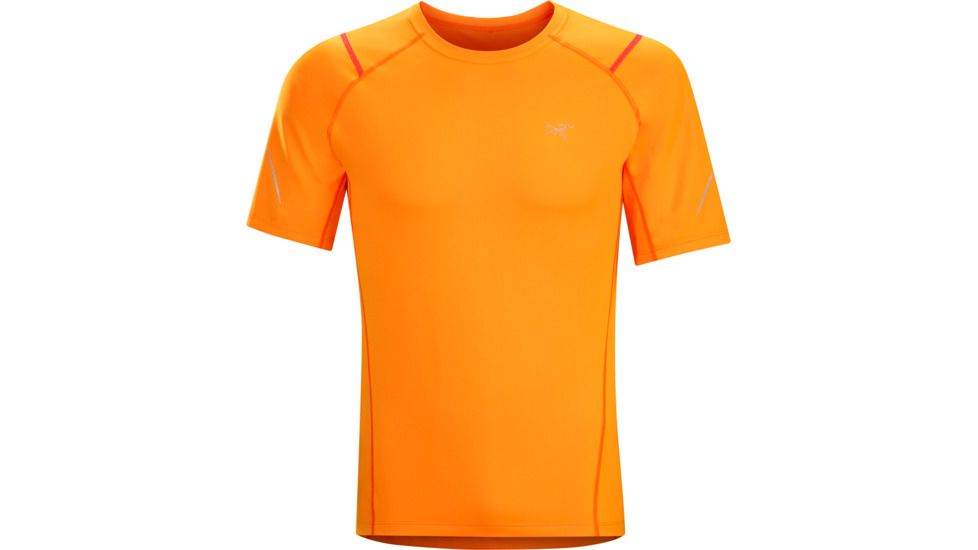 Arcteryx Accelerator Crew Short Sleeve Shirt - Mens-Tumeric-X-Large