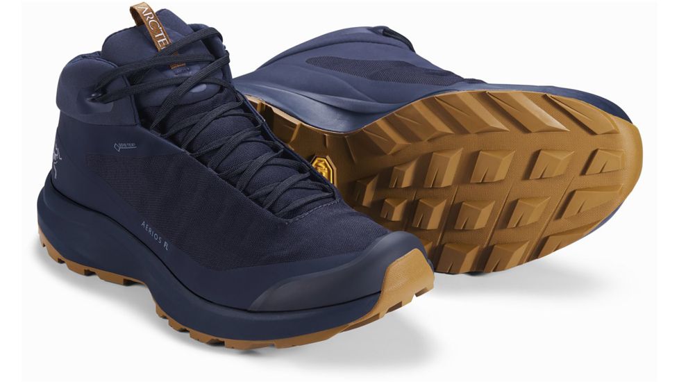 Arcteryx Aerios FL MID GTX Hiking Shoes - Mens, Cobalt Moon/Yukon, 7.5, 439389